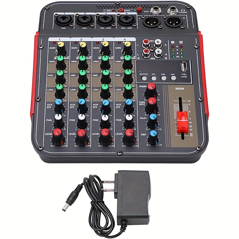 LMBGM CT60X High Quality 6 Channel Digital Professional Sound USB Audio  Mixer With Echo Aux Mp3 USB For Microphone Equipment