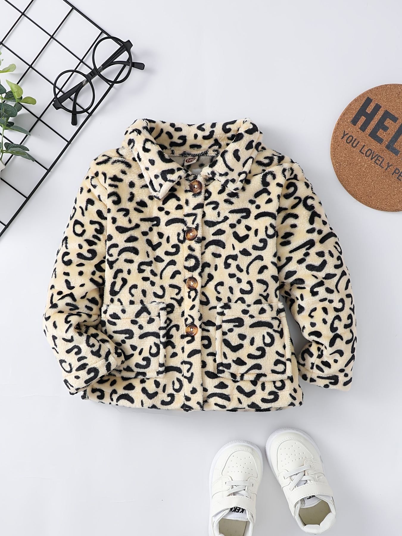 Kids Leopard Print Jacket Winter