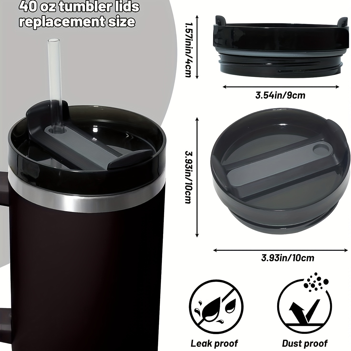 Solid Color Replacement Tumbler Lid For 1.0/2.0 Stanley - Temu