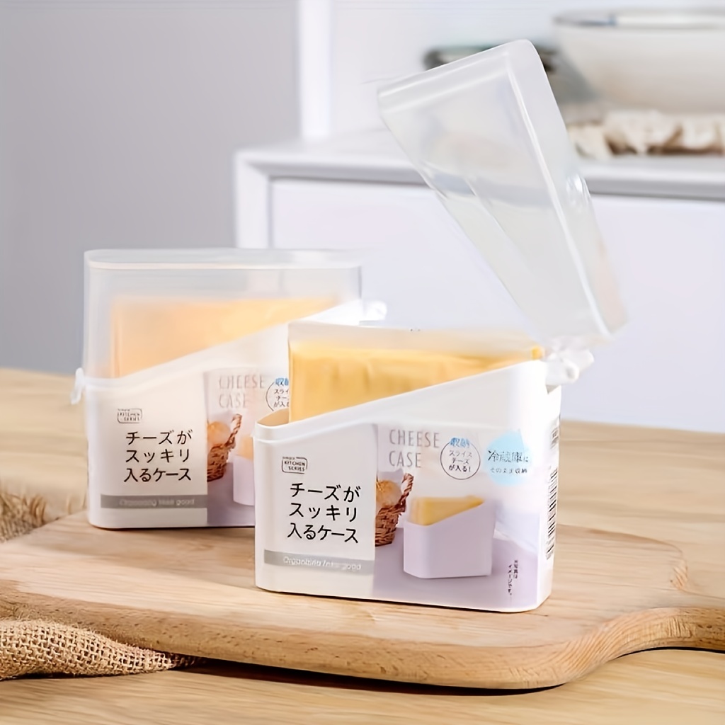 Sliced Cheese Container For Fridge With Flip Lid Clear Flip Top Storage Box