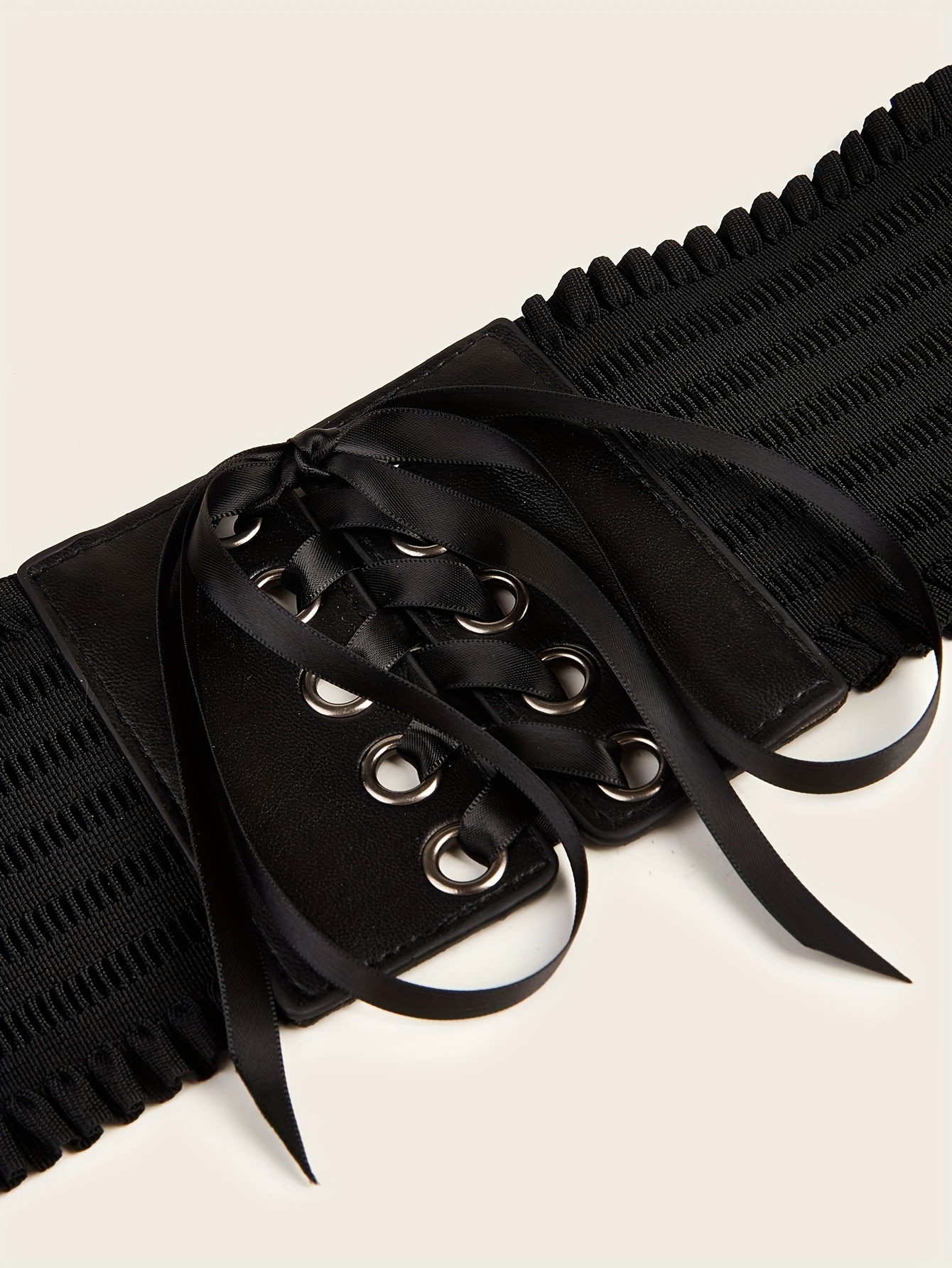 Cintura Donna In Pizzo E Seta Elastica - Elegante E Regolabile Per Ogni Occasione - Foto 6