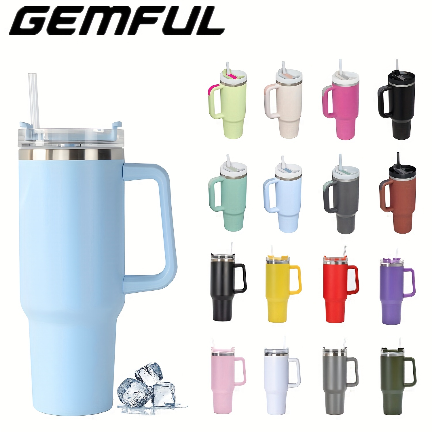Gemful Tumbler: Leak proof Insulated Bpa free Dishwasher - Temu