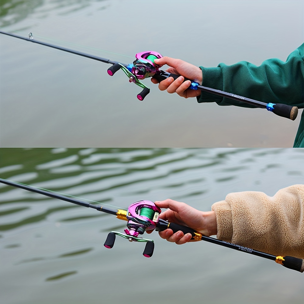 Fishing Rod 4 Sections 1.98M Bass Fishing Rod and Baitcasting Fishing Reel  Ultralight Casting Rod Combo Travel Fishing Set Fishing Pole (Size : Left  hand, Color : A) : : Sports & Outdoors