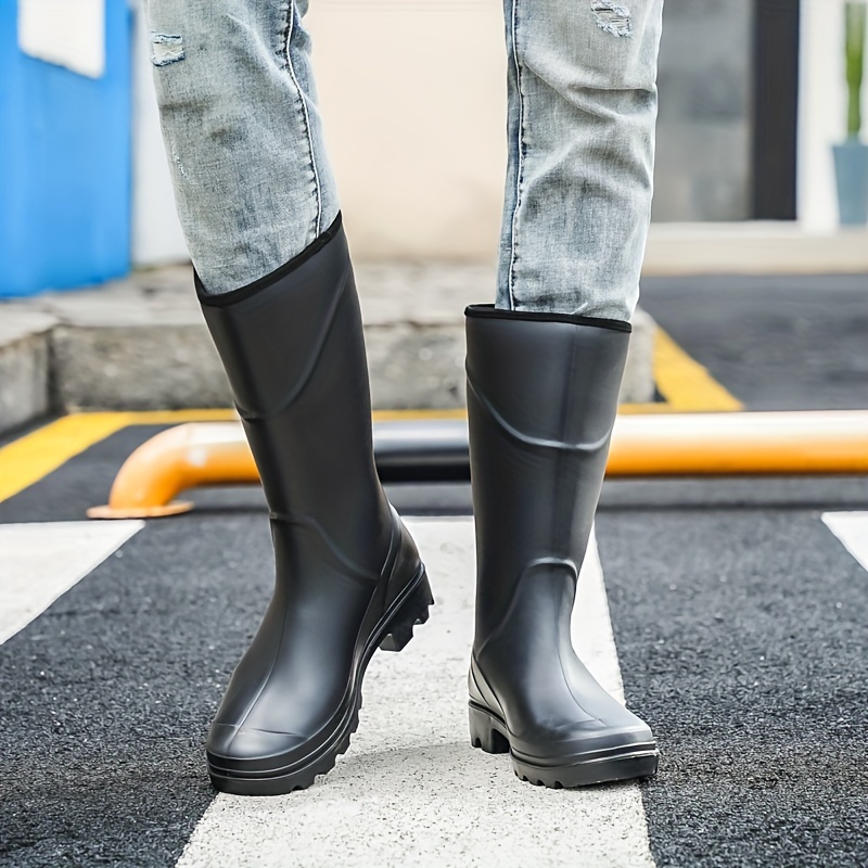 Men's Rain Boots Non slip Wear resistant Waterproof Rain - Temu