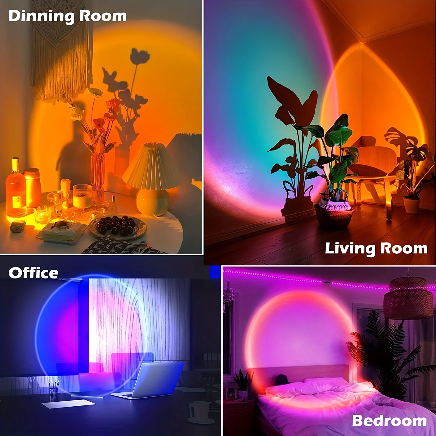 Sunset Lamp with 16 Colors, Sunset Projection Lamp with Remote，Multiple  Colors Sunset Light/Night Light for Photography/Selfie/Home/Living  Room/Bedroom Decor,Romantic Visual Gifts for Women 