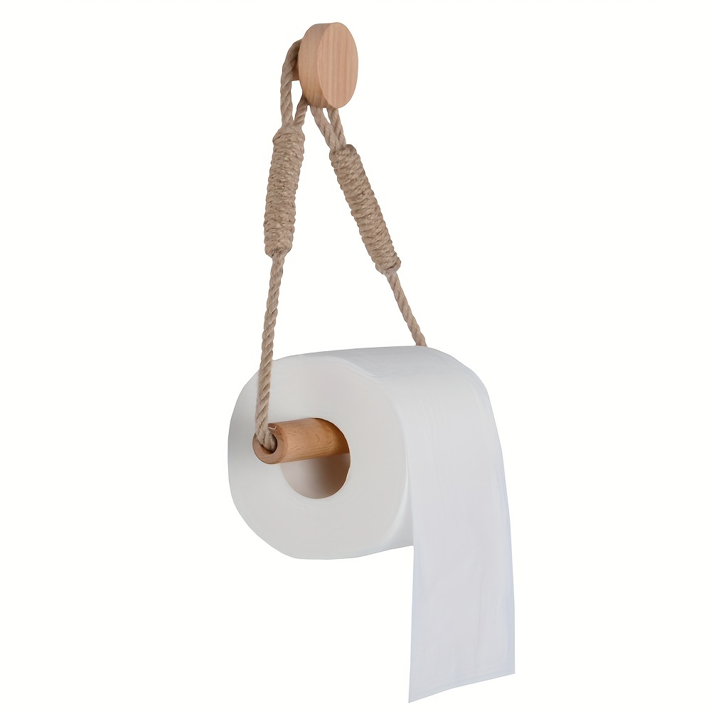

1pc Hanging Toilet Paper Rack, Toilet Roll Paper Holder, Decorative Tissue Dispenser Container, Bathroom Hanging Tissue Towel Hanger, Bathroom Accessories
