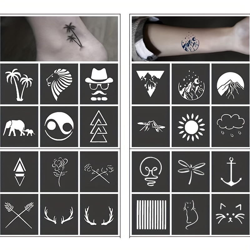 Airbrush Tattoo Stencils REUSABLE SYMBOLS New u