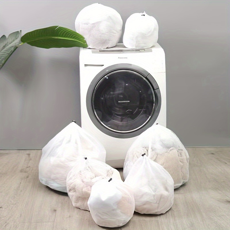 Mesh Laundry Bags Drawstring Durable Washing Bag Delicates - Temu