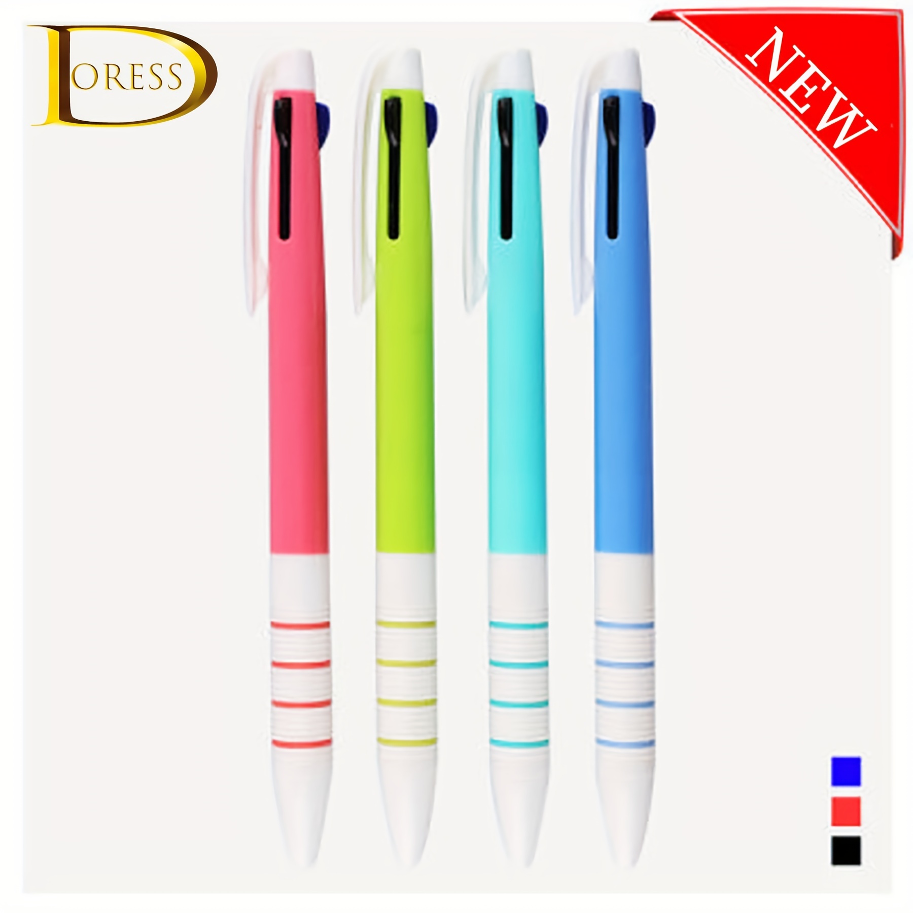 Drawdart Multicolor Pen in One Ballpoint Pen 4-in-1 Multi Colored Pens  Retrac