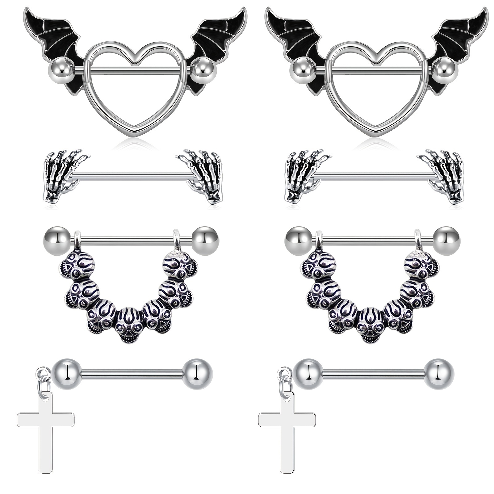 Gothic nipple 2025 piercing jewelry