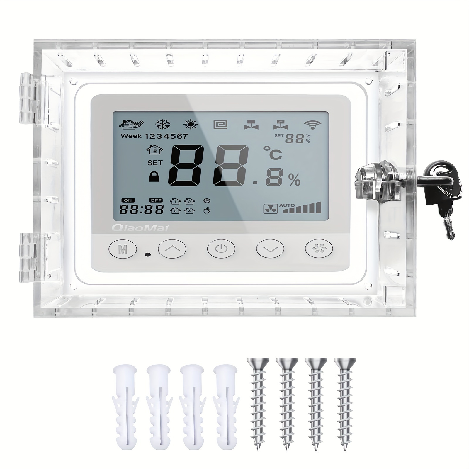 KETOTEK Thermostat d'ambiance Programmable avec Sonde 16A pour