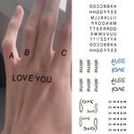 Love Simple Lines Waterproof Temporary Tattoo Sticker Black English Letter Words Body Art For Women Men Hand Arm Wrist Neck