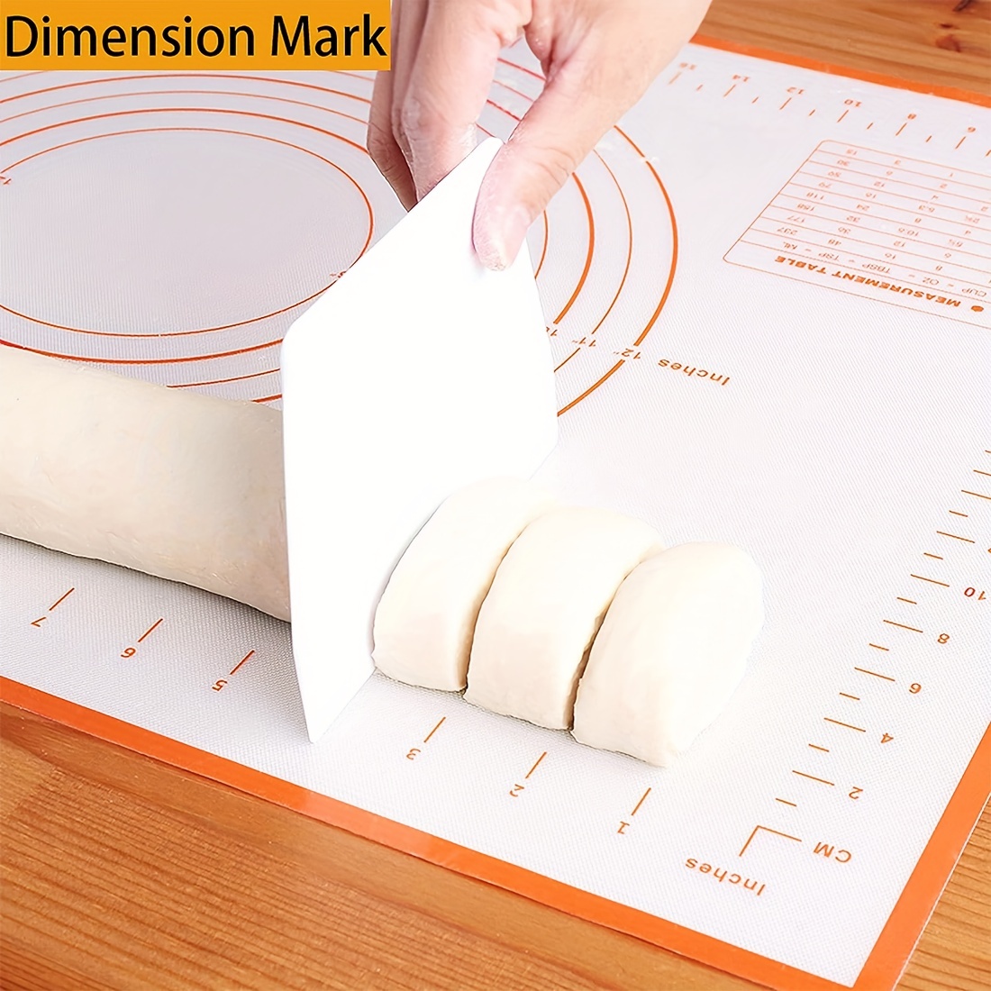 Silicone Pastry Mat, Extra Thick Non Stick Baking Mat With Measurements,  Fondant Mat, Counter Mat, Dough Rolling Mat, Oven Liner, Pie Crust Mat -  Temu