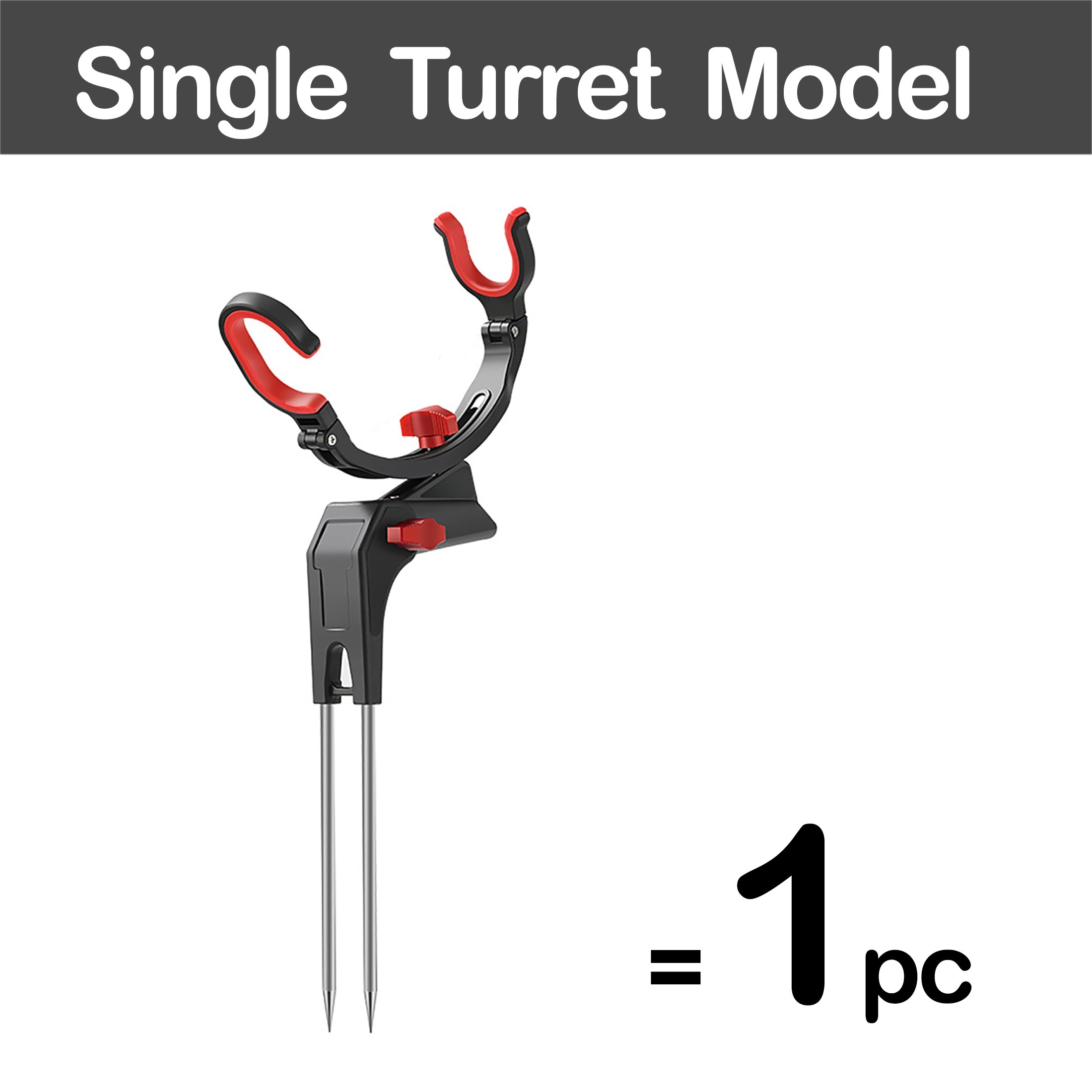 Game pole rod holder - adjustable mount