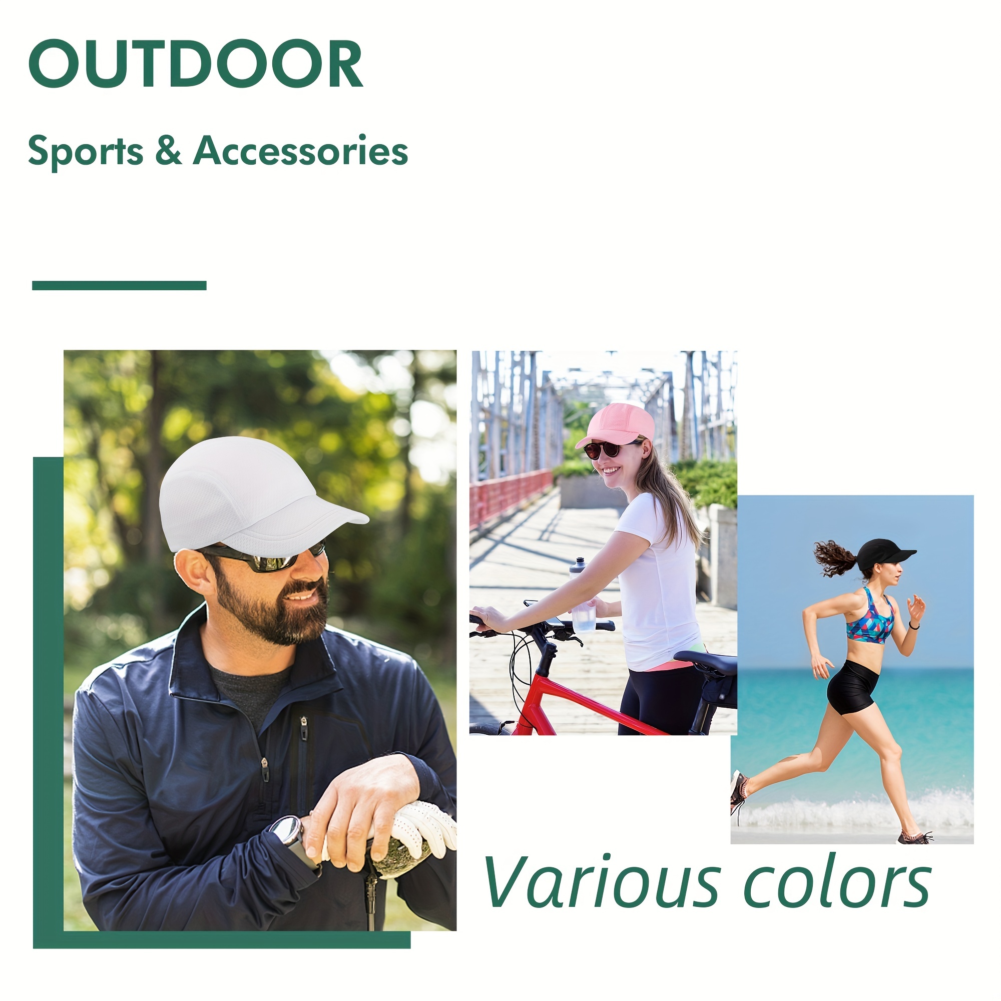Quick Drying Baseball Cap Mesh Breathable Sun Hat Adjustable Lightweight