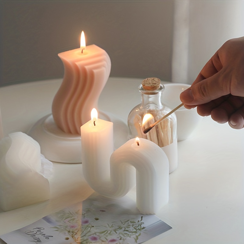 6 Moules Silicone Géométriques Et Artistes Pour Fabrication De Bougies Et Résine - Penseur Abstrait