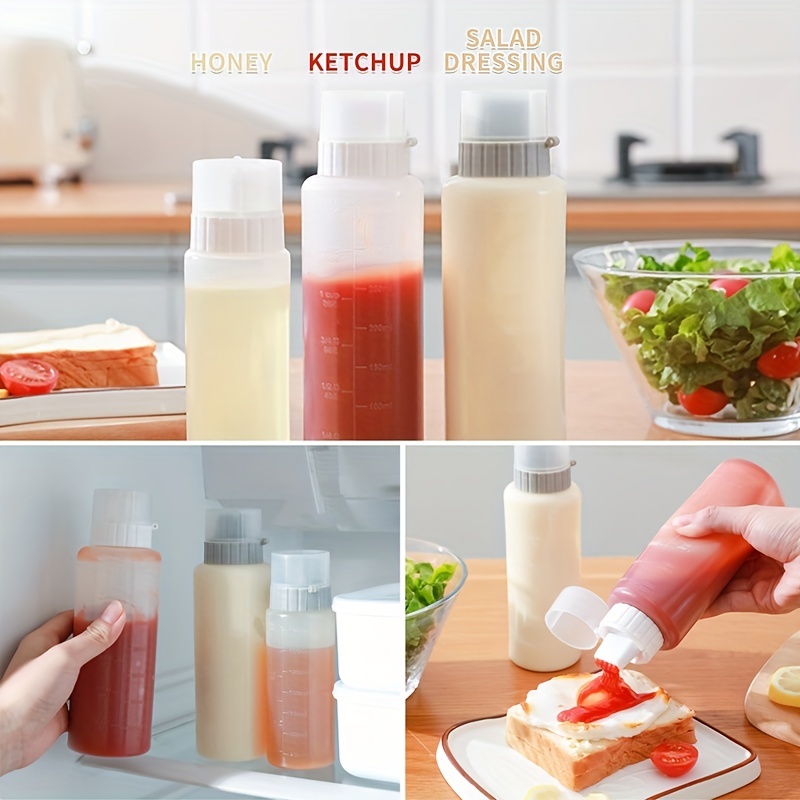 Plastic Squeeze Bottle Dispenser Condiment Ketchup Mustard Sauce Kitchen  Tool