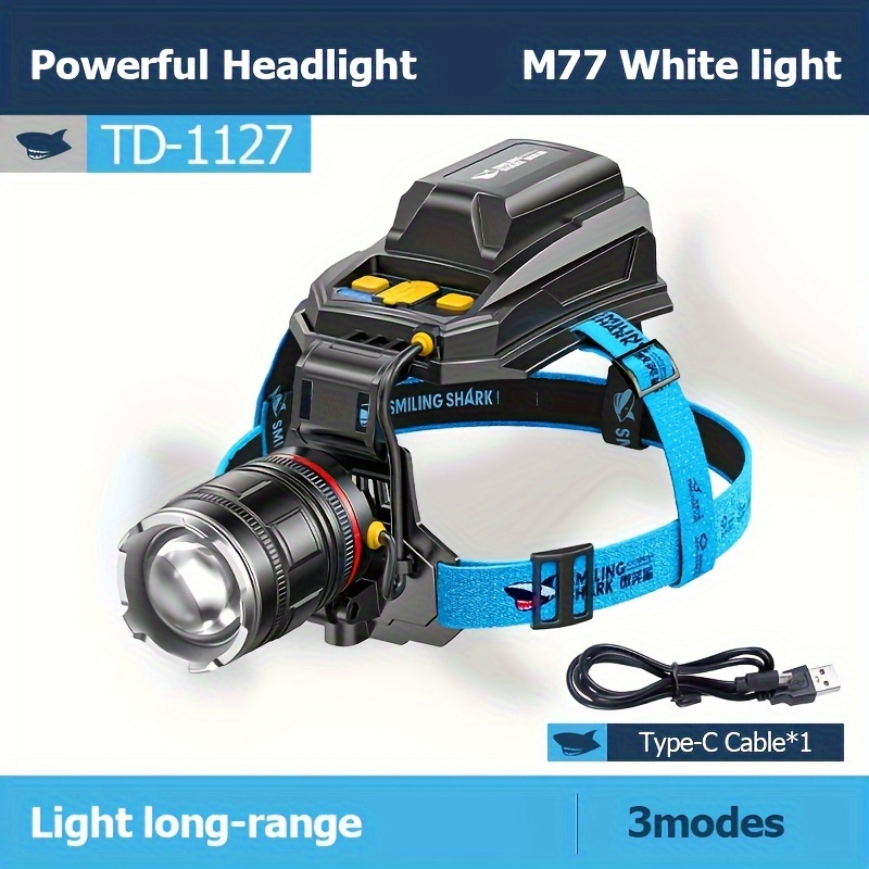 Linterna frontal, lámpara frontal LED recargable por USB, faro T6  impermeable con 4 modos y diadema YONGSHENG 8390614766839