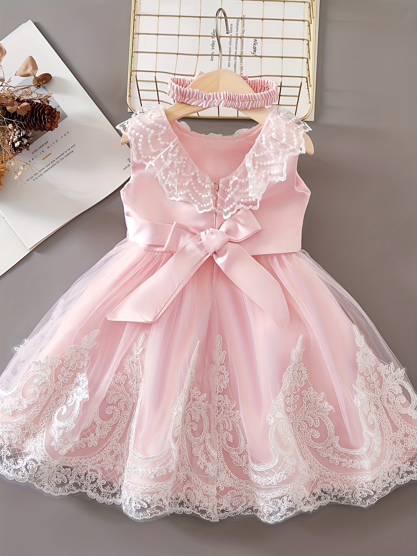 Pink on sale baptism dress