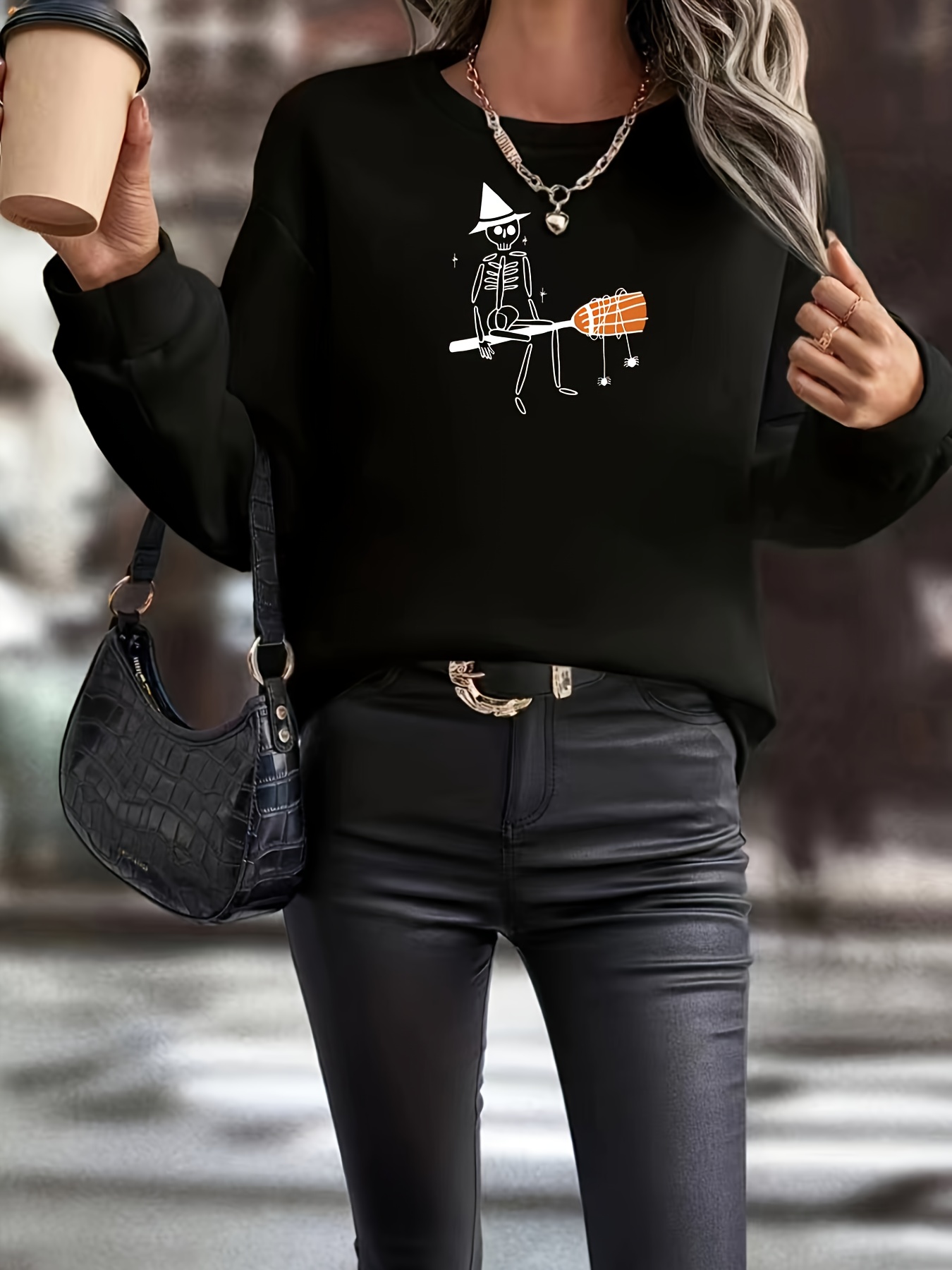 zara skeleton sweatshirt