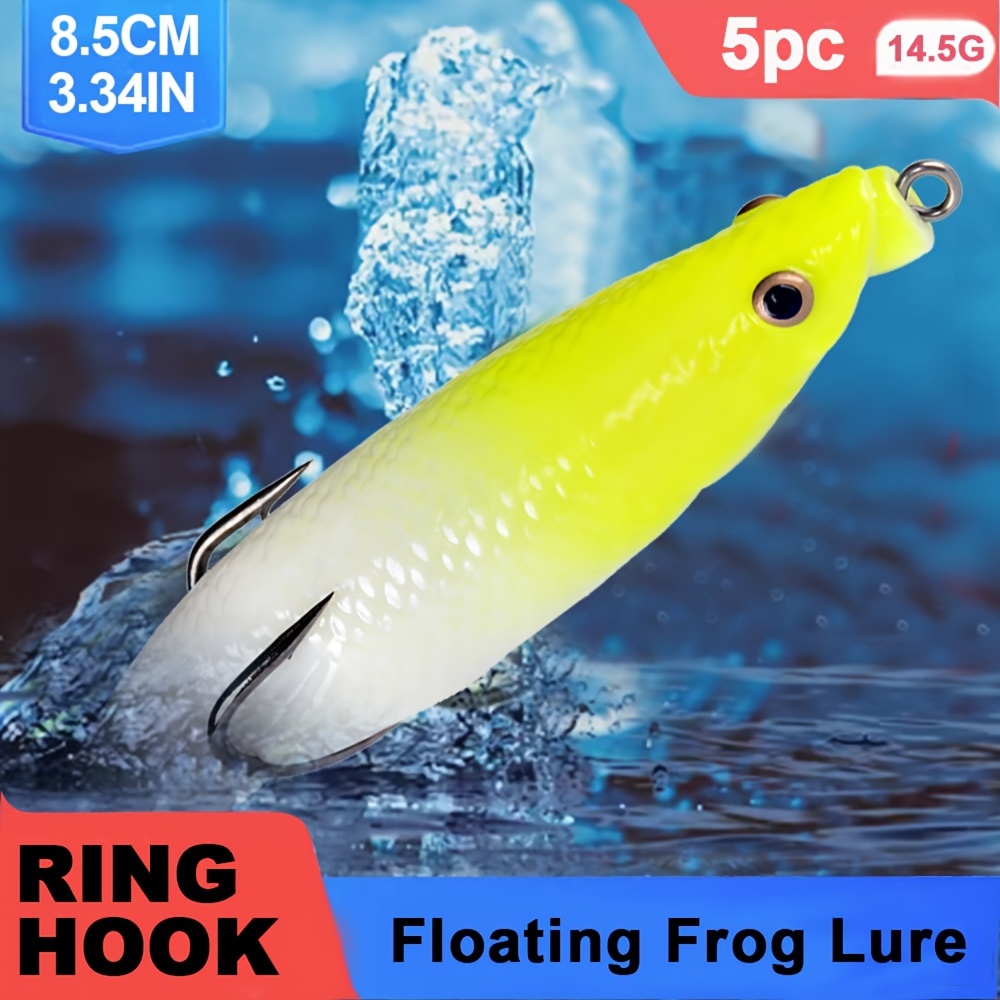 Durable Lifelike Rubber Frog Spinning Sinking Bass Bait Soft - Temu