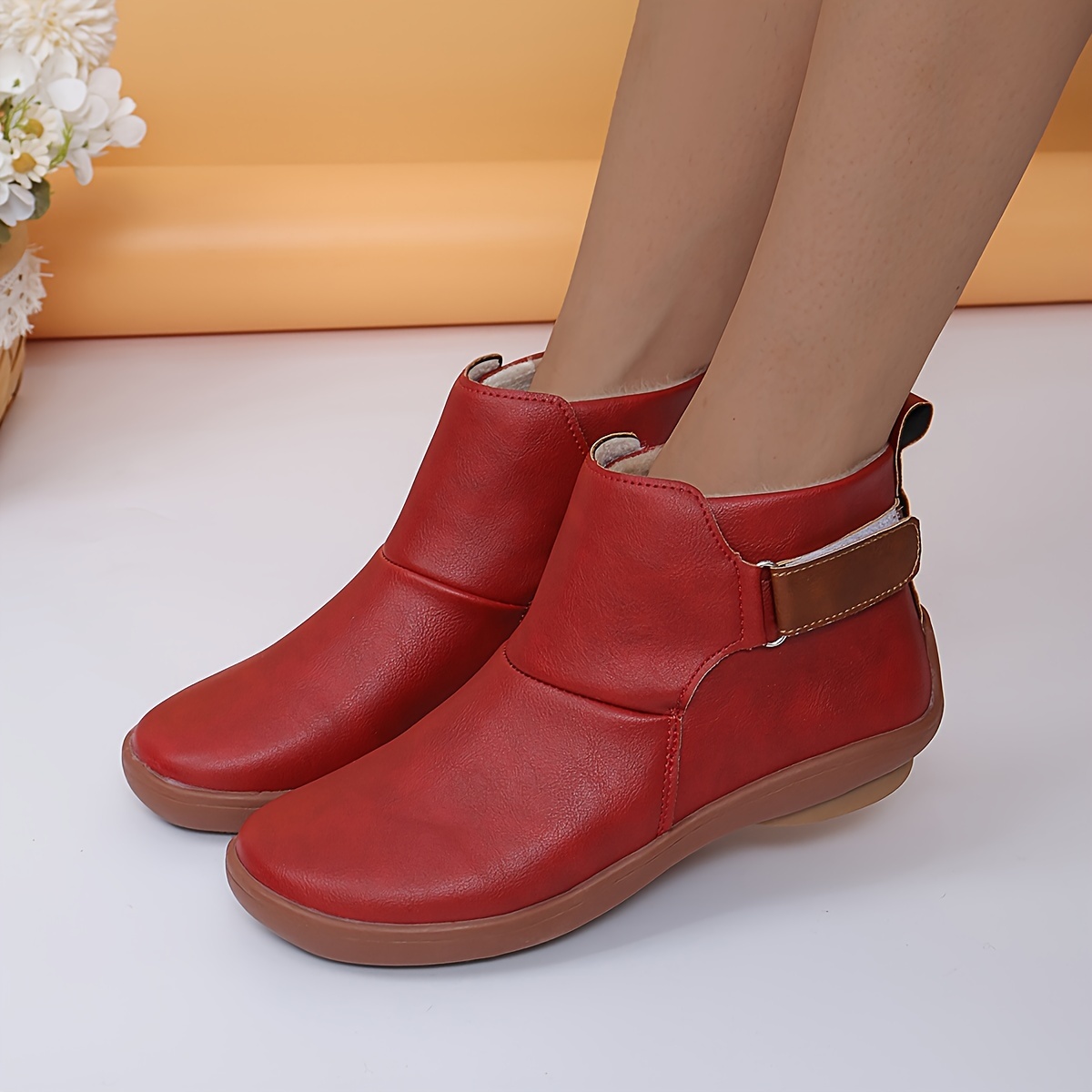 Ankle length clearance flat boots