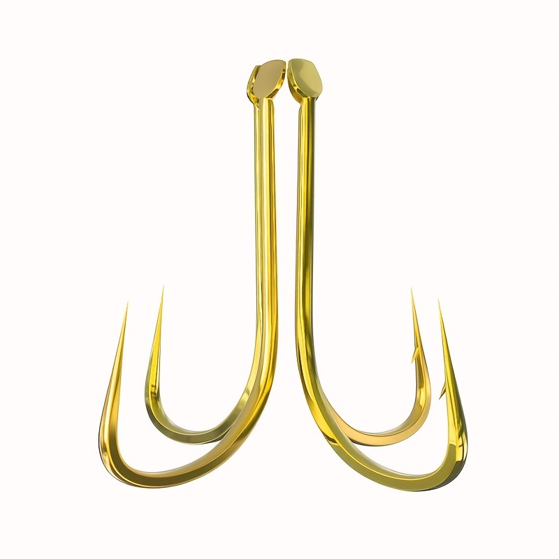 Golden Fishing Hooks High carbon Steel Barbed Fishing Hook - Temu United  Arab Emirates