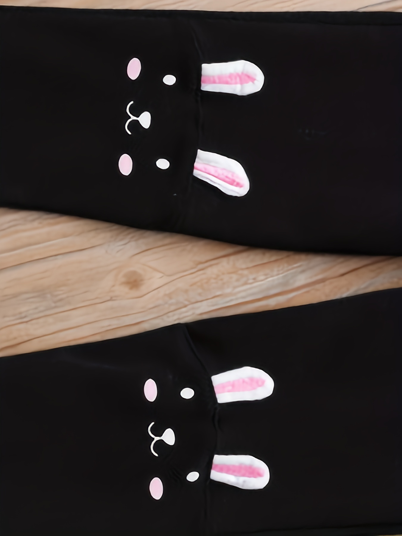 Girls' Cute Bunny Embroidery Ankle Legging Pants Slim Fit - Temu