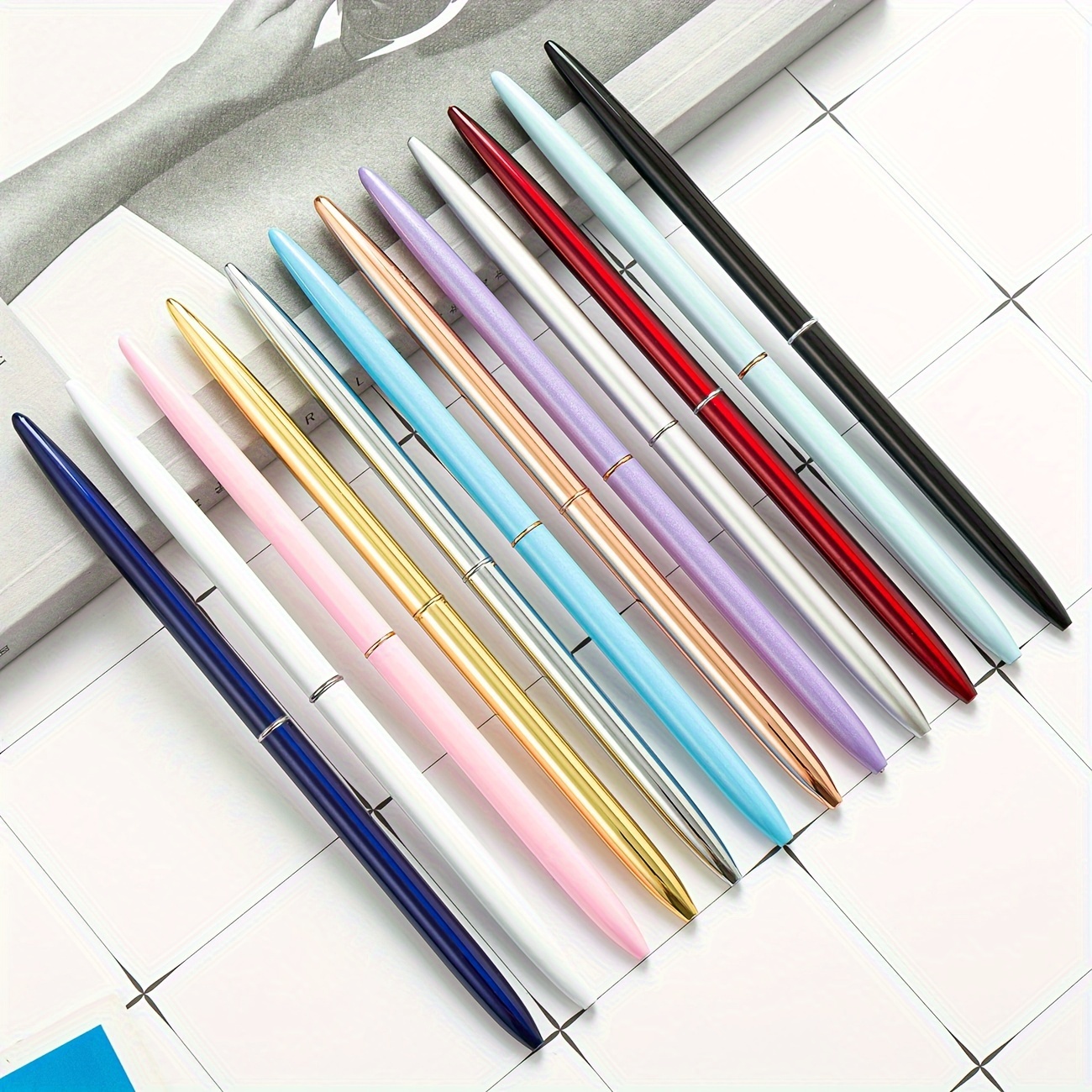 Ballpoint Pens With Pen Holder Desk Metal Pens Glitter Pen - Temu