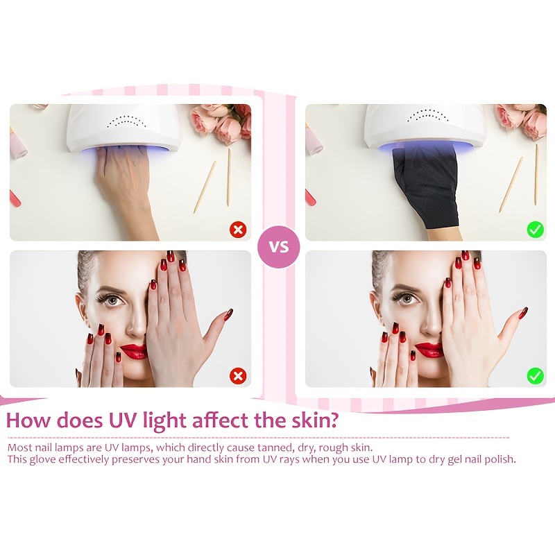 Gel Nail Lamp Uv Protection Gloves Skin Care Anti uv Light - Temu