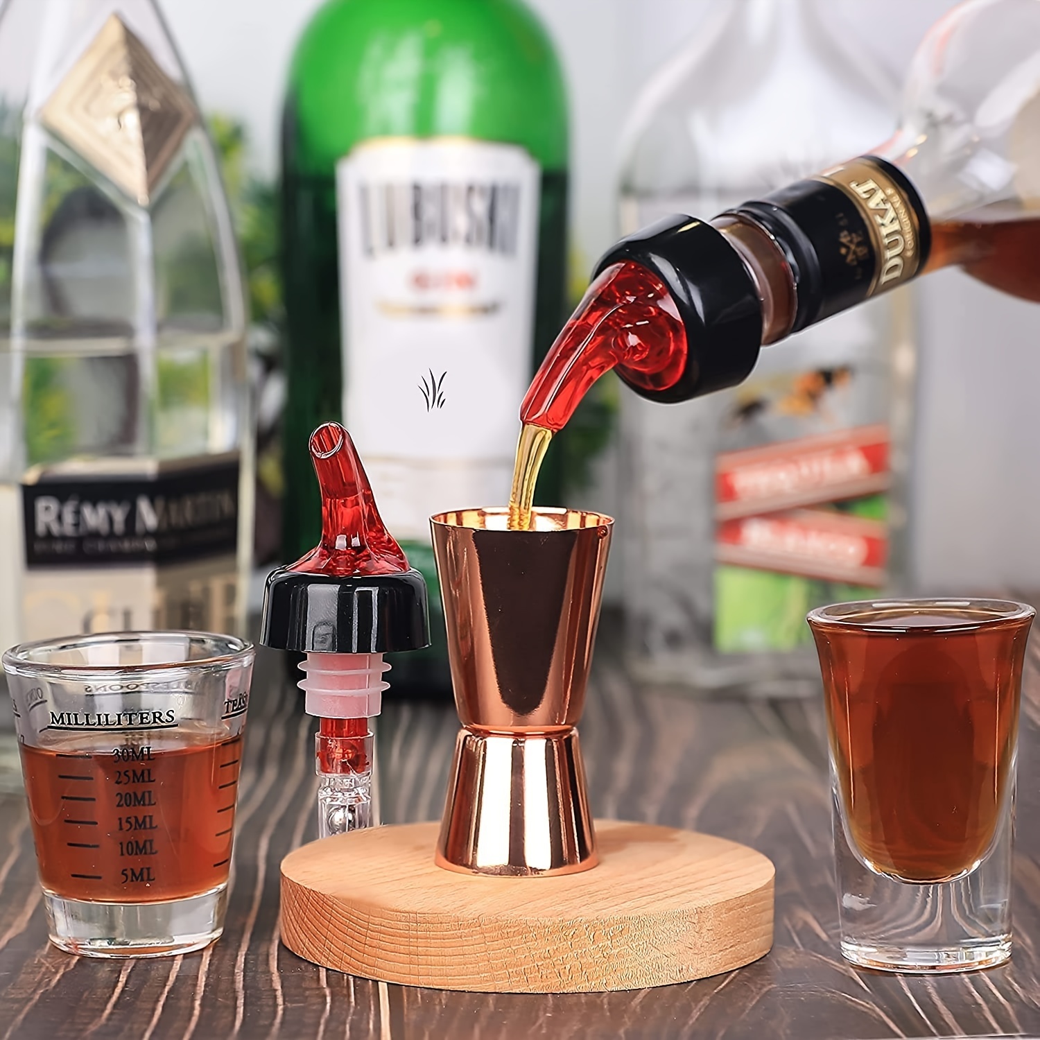 Distributeur de whisky en bois en forme de robinet pour la fête des pères -  Distributeur de shot pour bouteilles d'alcool, boissons et whisky - Pour  bar et maison : : Cuisine