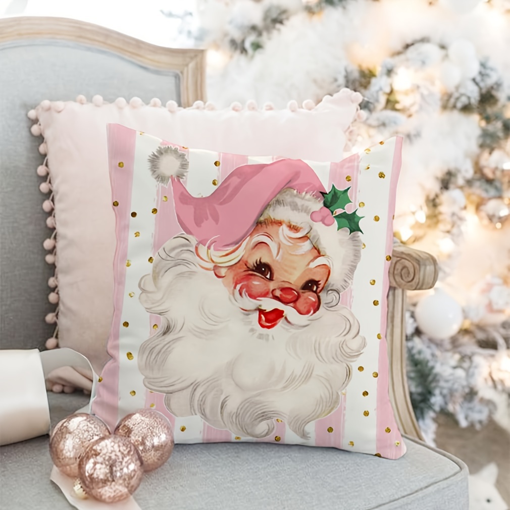 Christmas Santa Claus Throw Pillow Covers, Printed Throw Pillowcase, Throw  Pillow Covers Decor, Home Decor, Room Decor, Bedroom Decor, Living Room  Decor, Car Decor, Sofa Decor - Temu