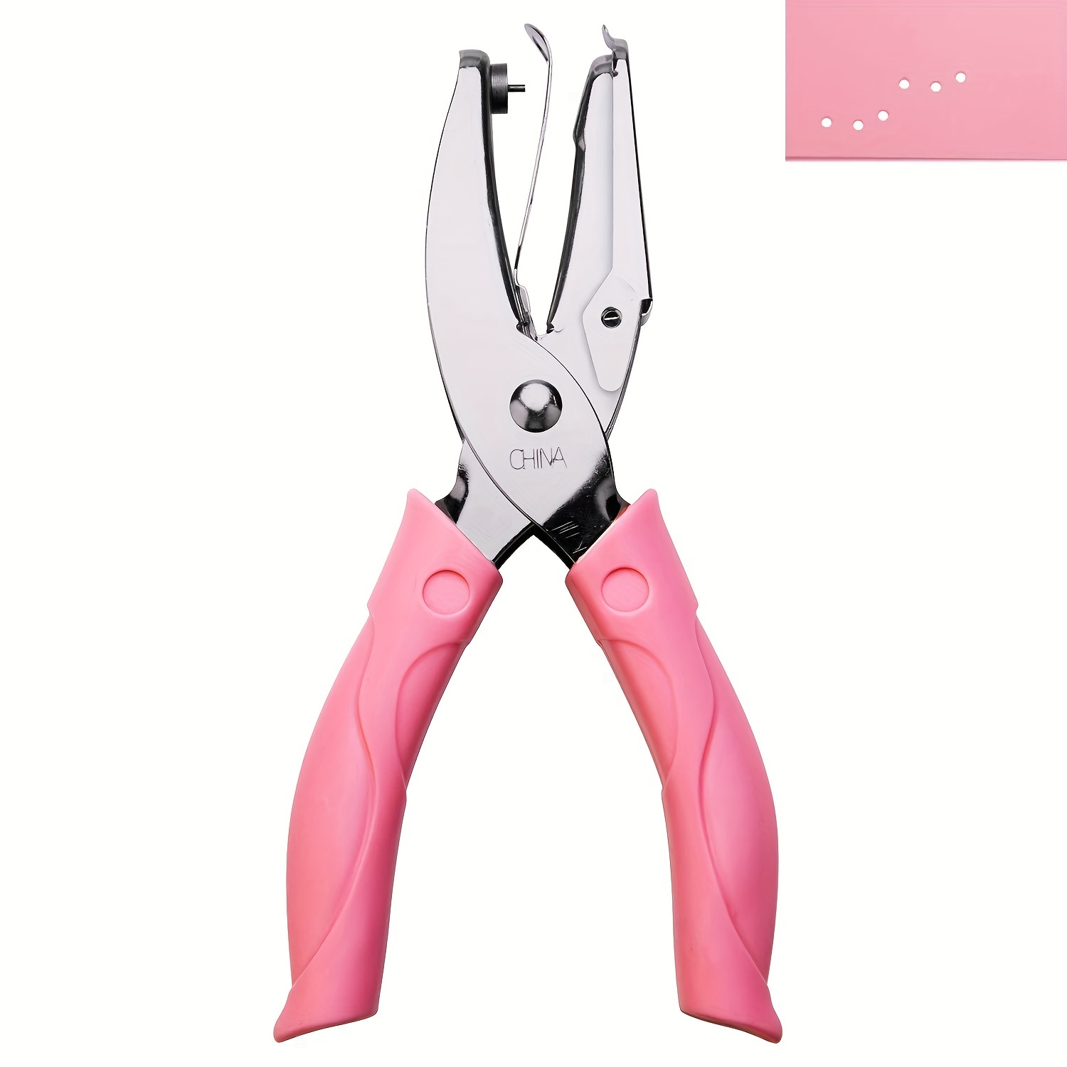 1pc 6mm Round Hole Puncher With Macaron Colored Rubber Grip For Paper  Sheets, Handheld Punch Tool