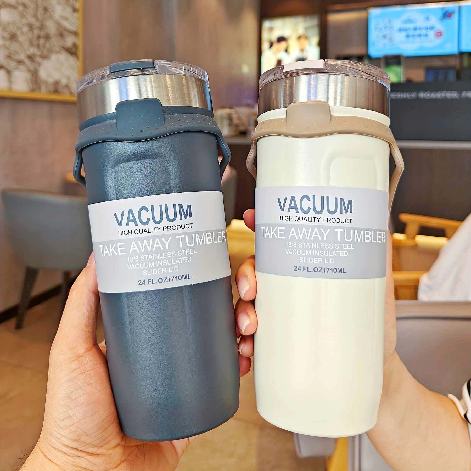 Reusable Coffee Cups With Portable Rope And Lids To Go - Temu