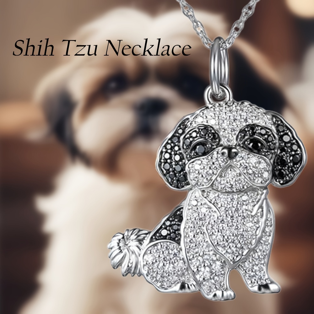 Creative Cute Pendant Necklace Fashion Pet Dog Jewelry Accessories Women s Pet Puppy Decoration Birthday Memorial Gift details 0