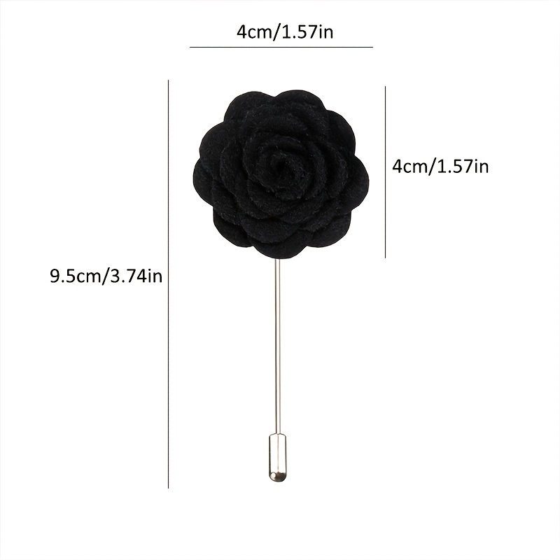 Chest Flower Two Tone Collar Suit Brooch Wedding Pin