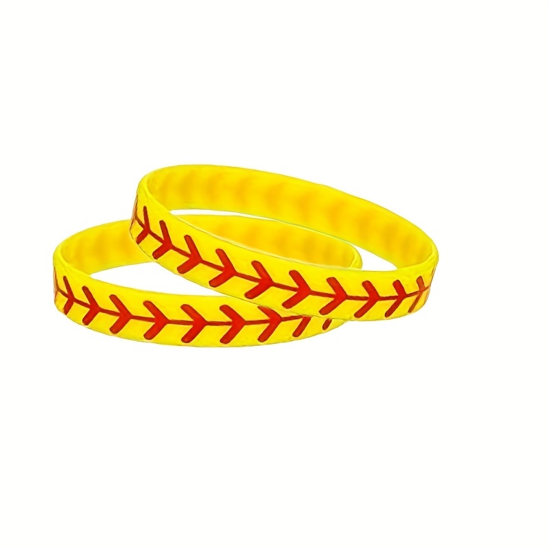 Softball hot sale silicone bracelets