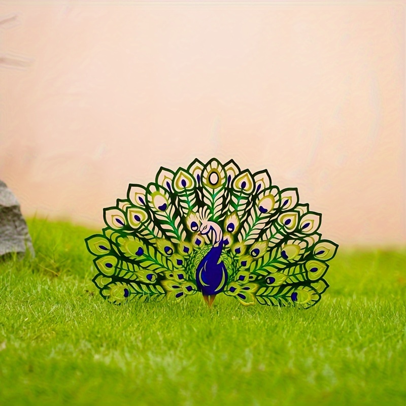 1pc 金属孔雀の庭の像 シルエット孔雀の庭のステークス ホリデーガーデンの庭のアート装飾 孔雀のアートの装飾 - Temu Japan