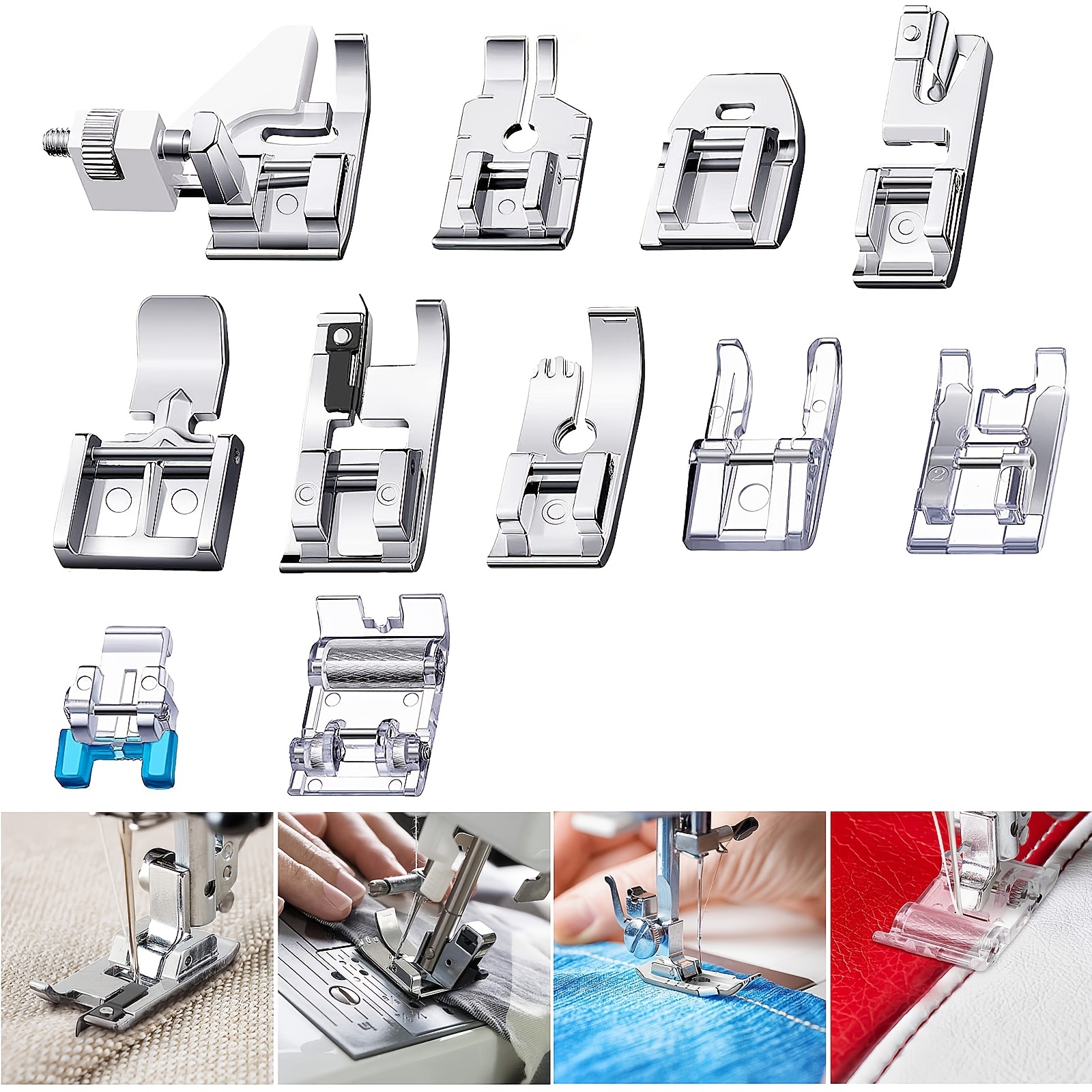 11ps Presser Feet Set | Sewing Machine Presser Foot | Brother Singer Janome Babylock Kenmore Low Shank Sewing Machine