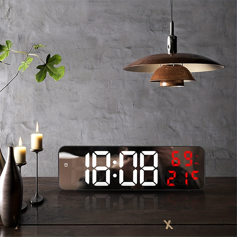 Timegyro Orologio da parete digitale LED con grande display sveglia da 3  alimentato a batteria per soggiorno camera da letto : : Casa e  cucina