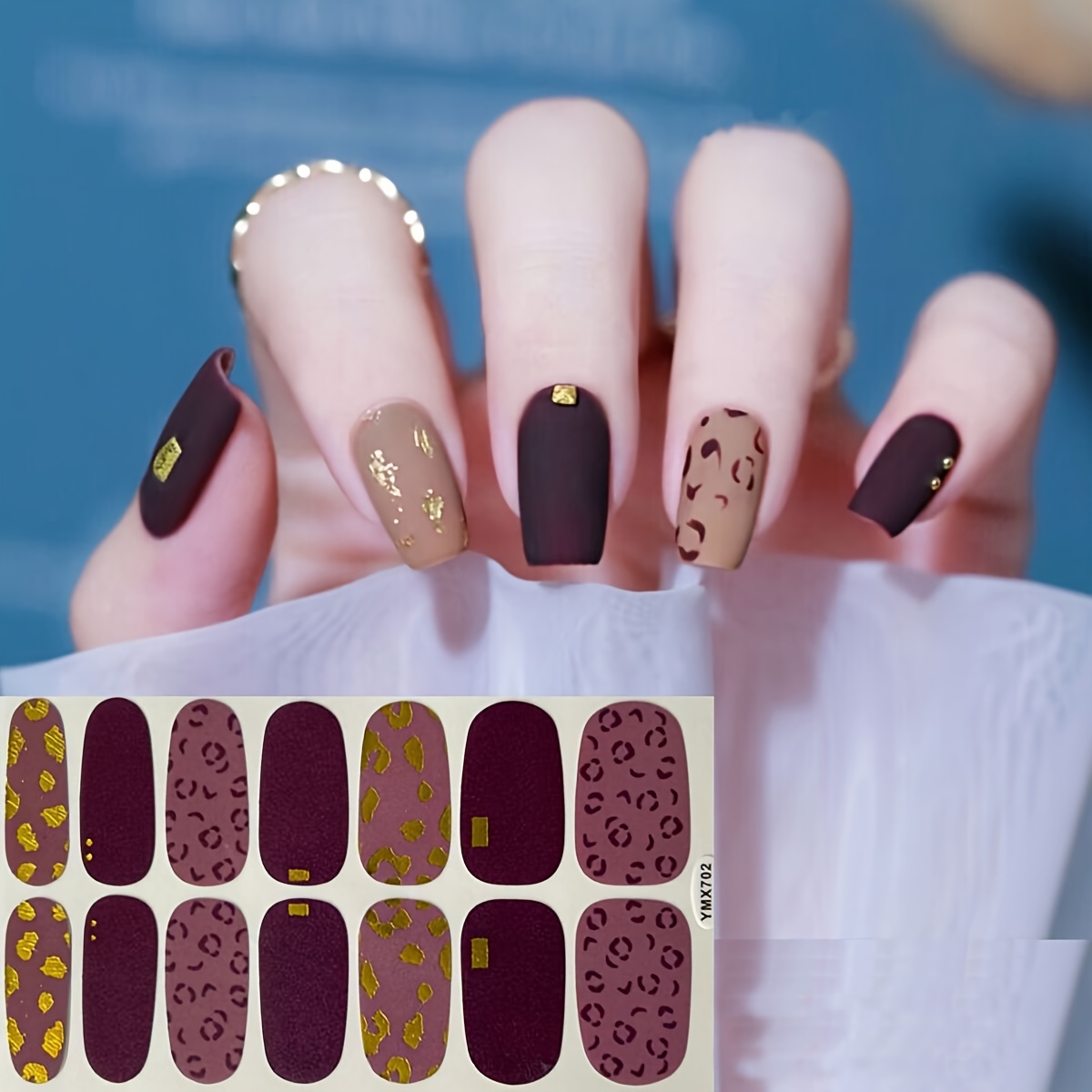 New Leopard Print Stickers For Nails Wild Animal Texture Cute Cows