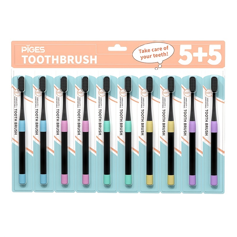 10pcs Manual Toothbrush | Portable & Soft For Men & Women | Up to 50% OFF