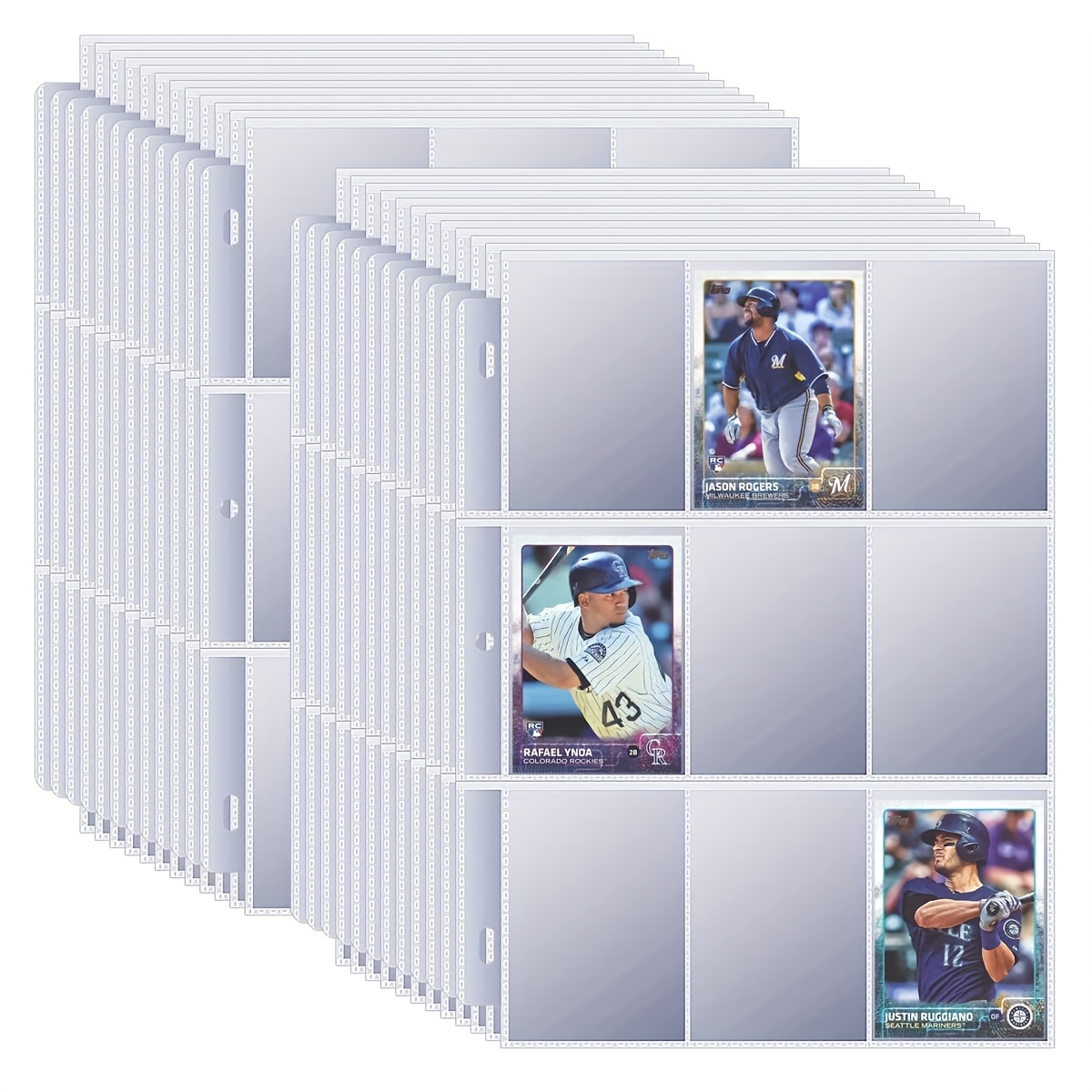 50 Page 400 Pockets 2.5x3.5 Trading Card Sleeves, Double-sided 4
