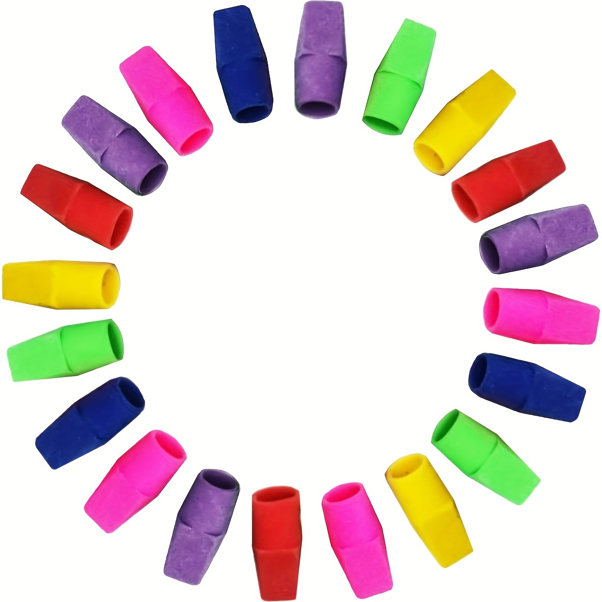 Pencil Eraser Toppers | Cap Erasers Wedge-Shaped,Erasers for Pencils Back to School Party Gifts, Color Random