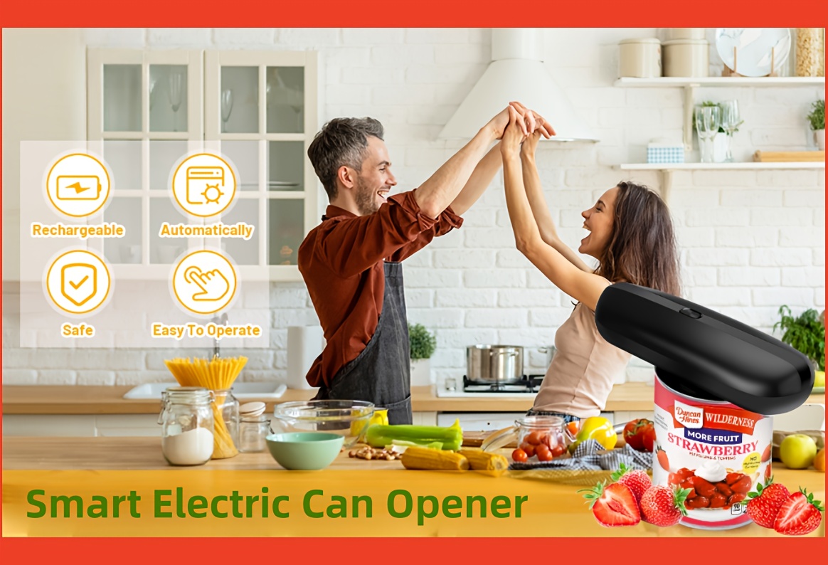 Can Opener, Electric Can Opener, No Sharp Edge Can Opener For Seniors With  Arthritis, Battery Operated Electric Can Opener, Automatic Can Opener With  Smooth Edge, Kitchen Gadgets - Temu