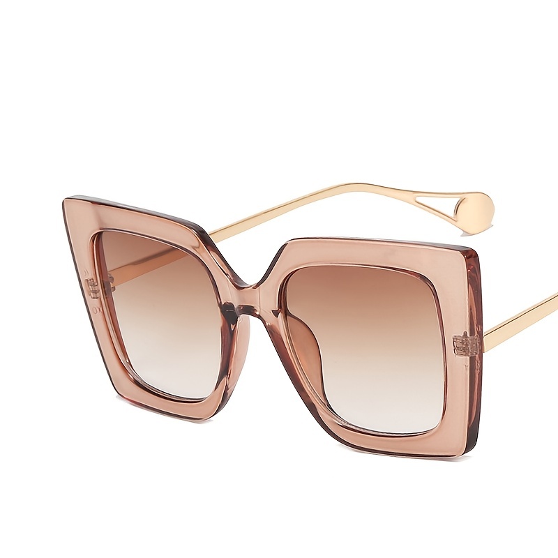 Fashion Glasses Square Frame Sunglasses Women's Large Frame Trendy