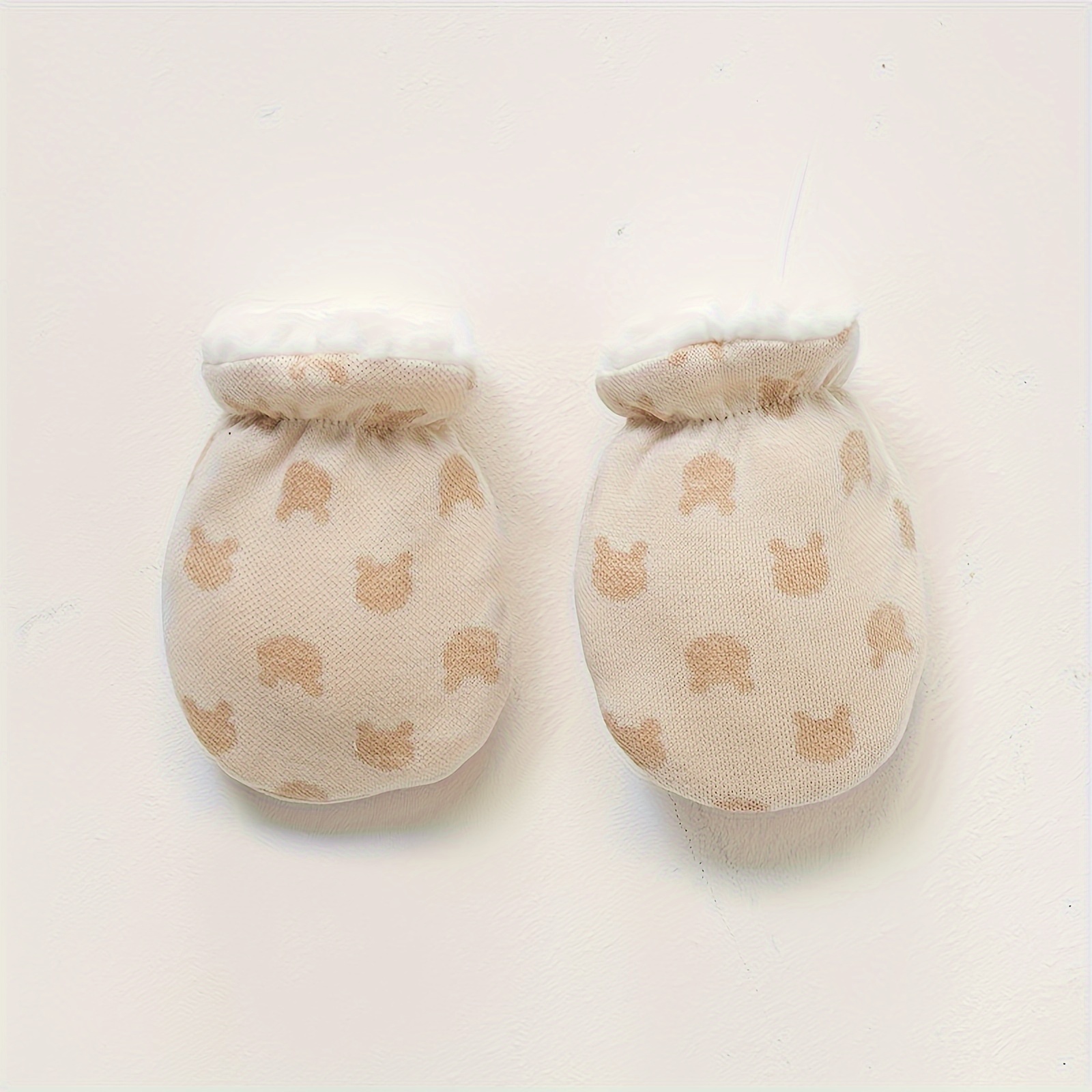 Baby Anti-scratch Mittens, Newborn Winter Thick Warm Gloves