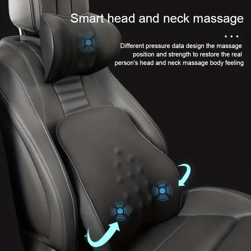 Car Electric Headrest Car Massage Neck Pillow Cushion Waist Cushion Car  Waist Memory Foam Cervical Neck Pillow - Temu