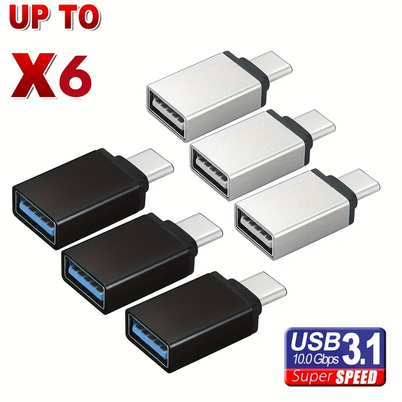 Adaptateur USB-C F Vers Micro USB, 6pcs USB Type C Femelle Vers Micro USB  Mâle Convertisseur USB C Vers Micro B 2.0 Charge & Data Sync Pour /Galaxy  S7 S6 J7 Note