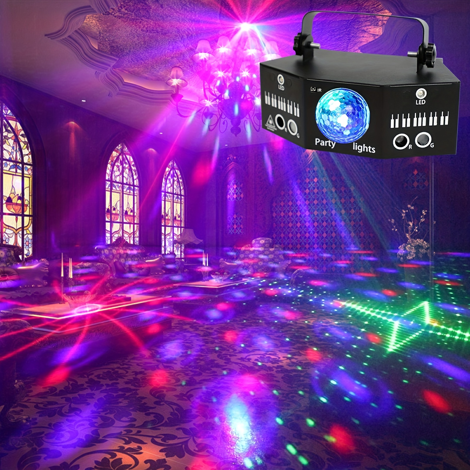 1 Set Party Lights Disco Ball Light,DJ Strobe Stage Lighting, Projection  Atmosphere Light For Home Birthday Xmas Parties Karaoke KTV